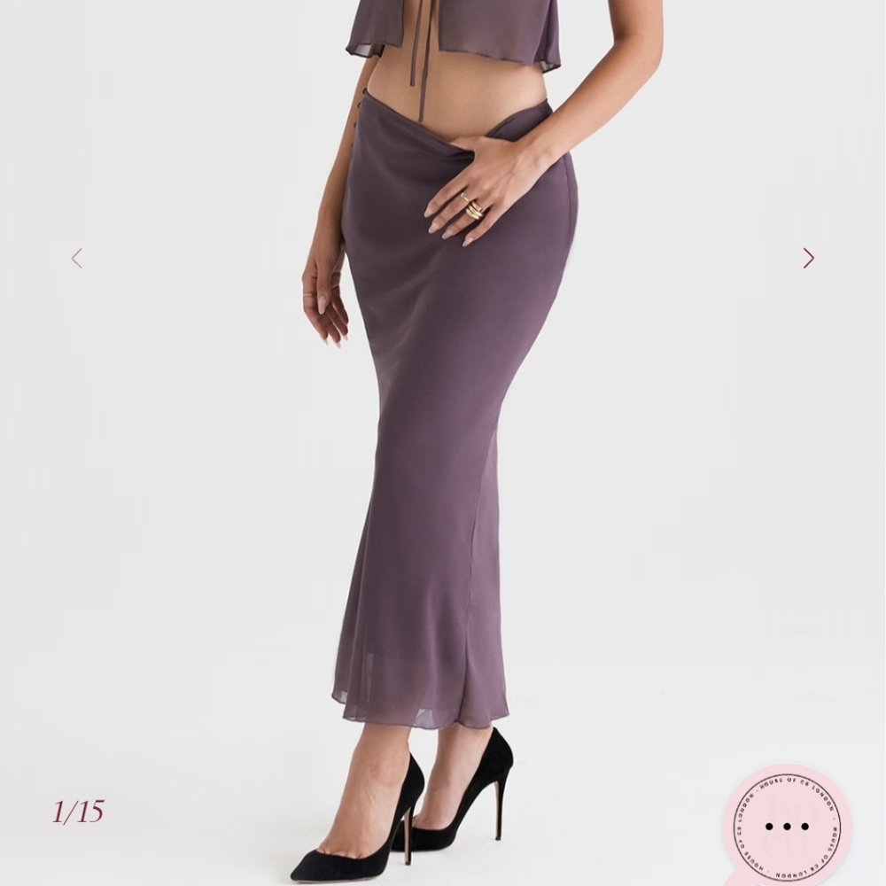 House of CB Dyana Skirt dark mauve